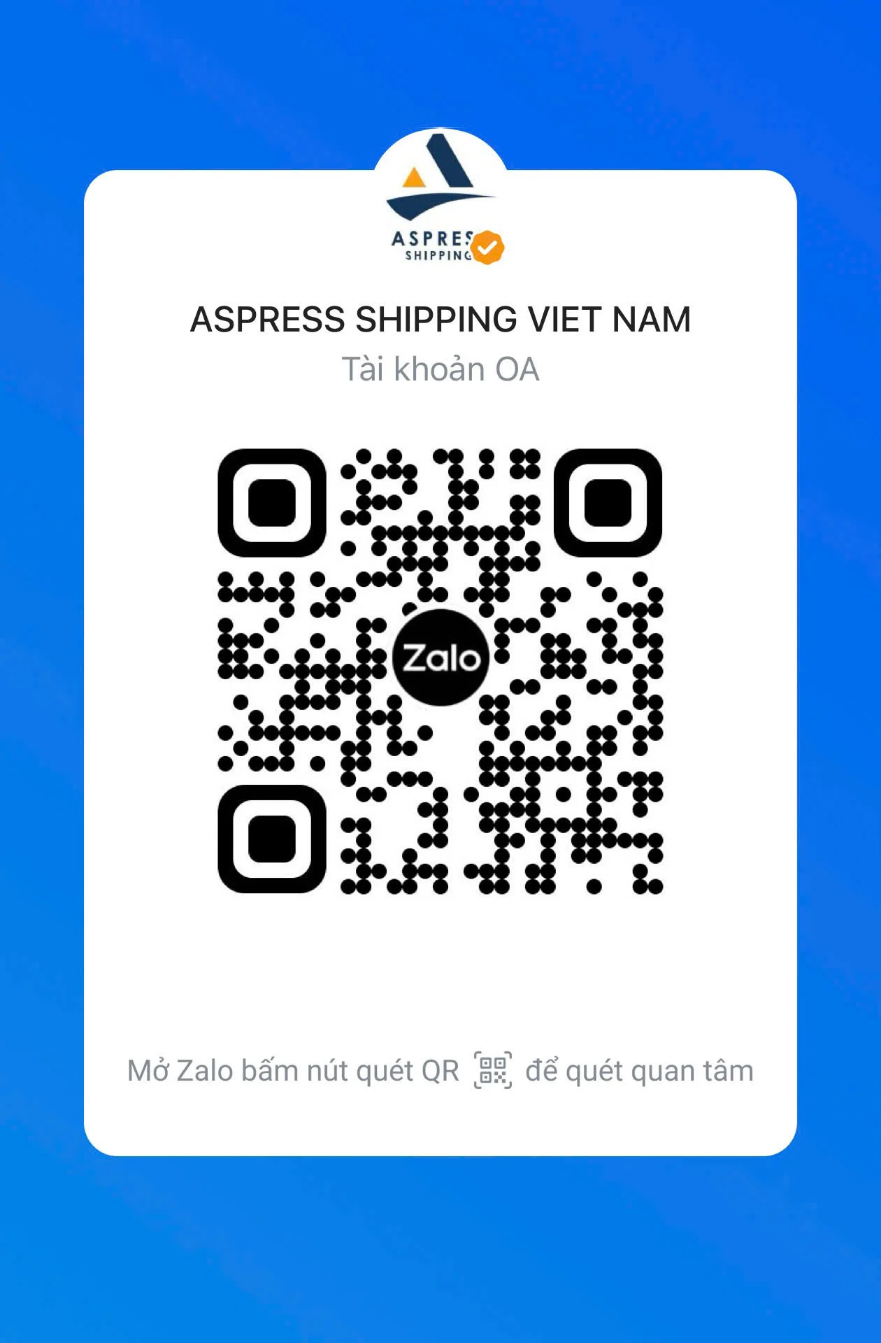 Chat Zalo Aspress Shipping (Vietnam) Ltd
